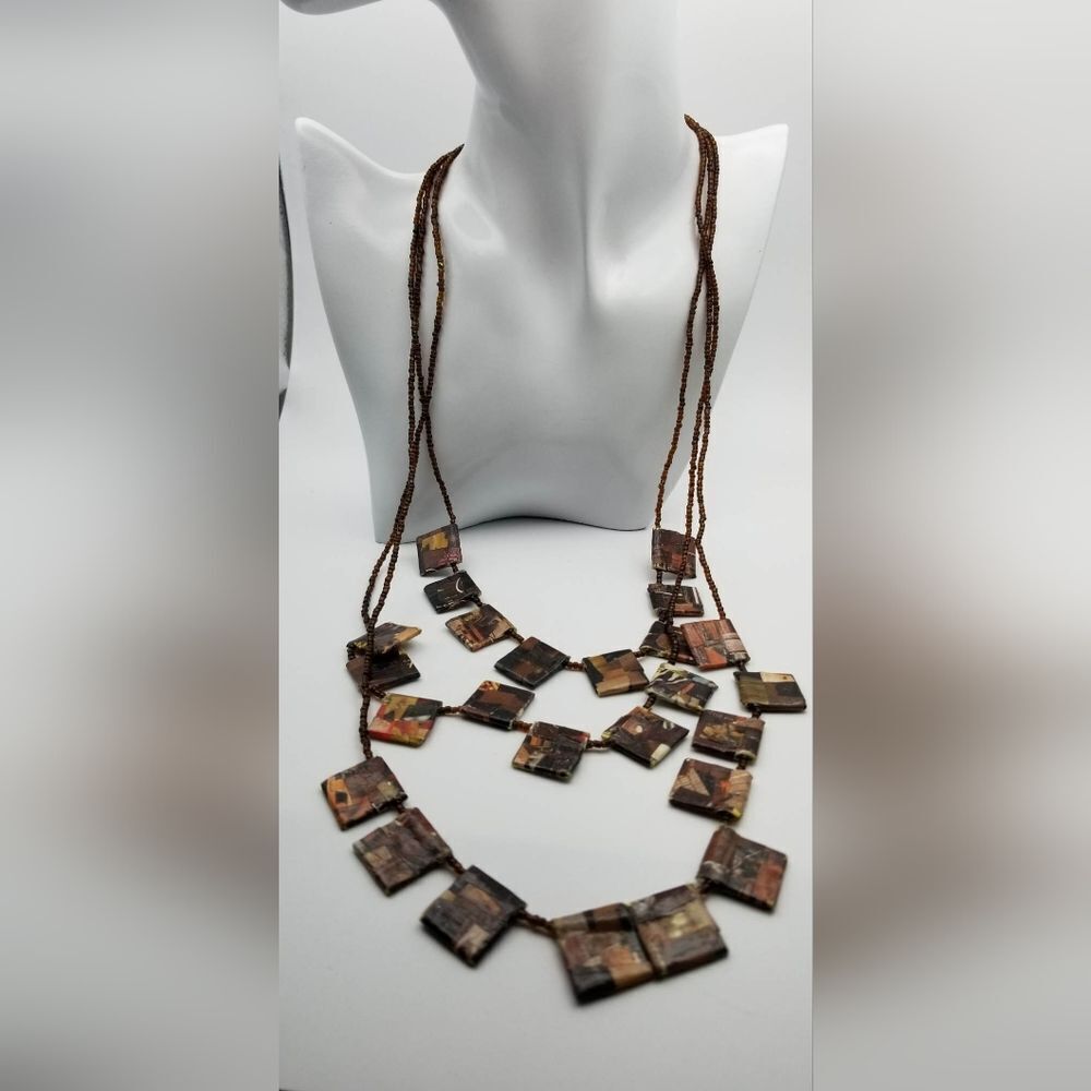Masterpiece square art‎ honest will necklace one of a kind